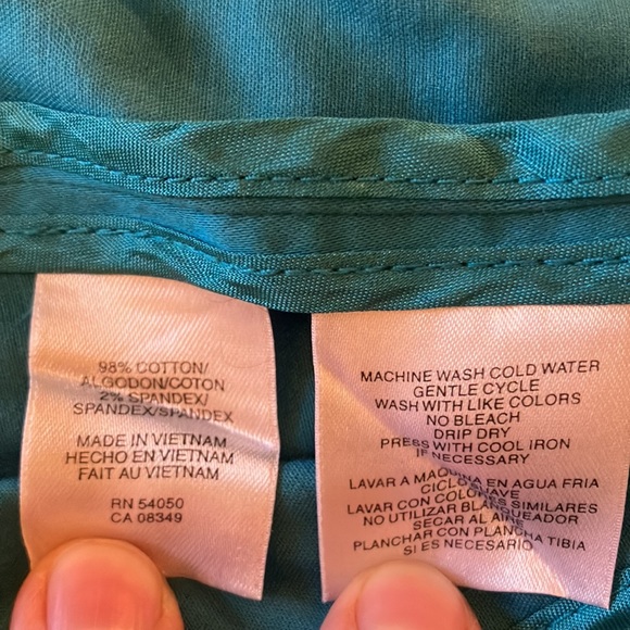 🎁2/$12 JONES NEW YORK LG BEAUTIFUL BLUE FULL ZIP JACKET - Picture 4 of 8